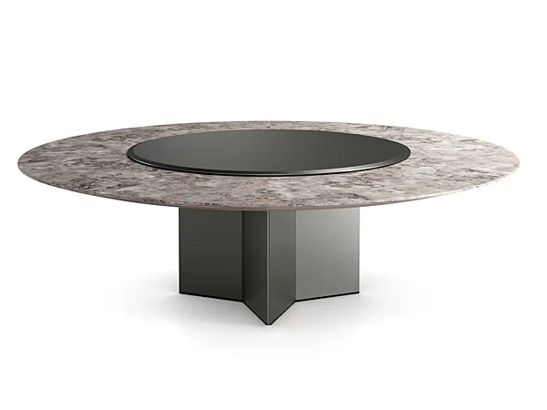 Tavolo rotondo in marmo con lazy susan Gallotti&Radice COLLEZIONE YOL SECT fabbrica Gallotti & Radice dall'Italia. Foto №1