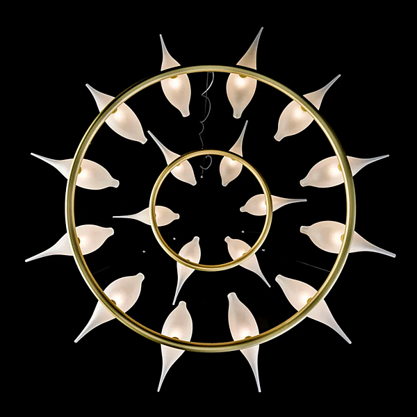 Lampada a sospensione in vetro soffiato fatta a mano LIGHT OF LOVE 12 MULTIFORME SS3380-12 fabbrica MULTIFORME dall'Italia. Foto №3