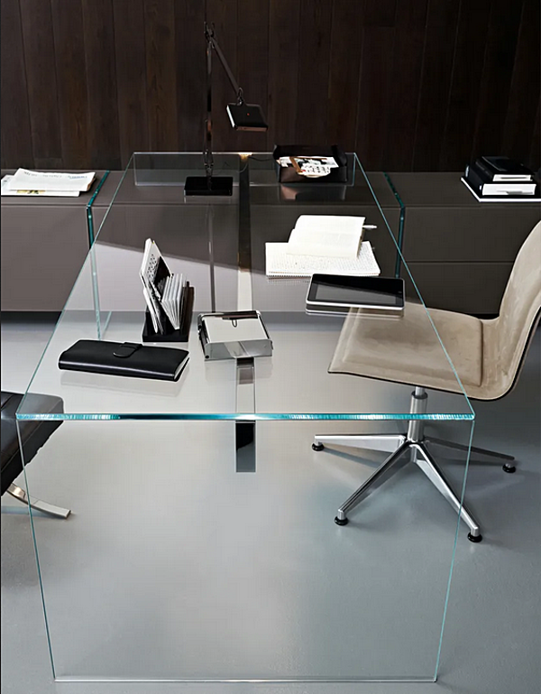Scrivania angolare in cristallo Air Desk 1 Gallotti&Radice fabbrica Gallotti & Radice dall'Italia. Foto №7