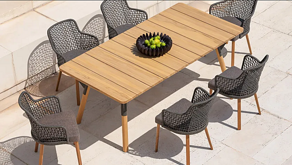 Tavolo da giardino in teak Link VARASCHIN fabbrica VARASCHIN dall'Italia. Foto №2
