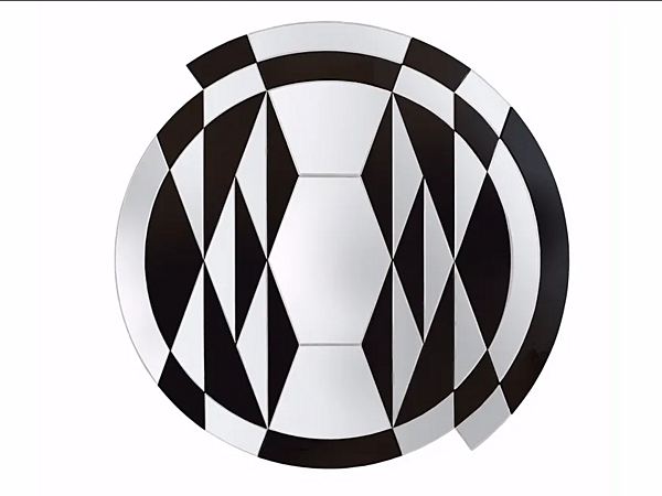 Specchio rotondo a parete in cristallo bianco e nero Gallotti&Radice Beat fabbrica Gallotti & Radice dall'Italia. Foto №1