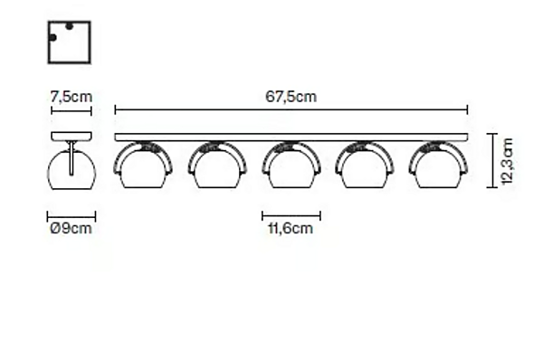 Lampada da parete regolabile in acciaio Fabbian Beluga fabbrica Fabbian dall'Italia. Foto №3
