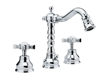 Rubinetto per bidet in acciaio con rosette individuali Princeton Gaia Mobili fabbrica GAIA dall'Italia