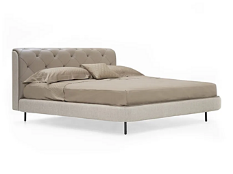 Letto in pelle con testata trapuntata FORMITALIA Overseas