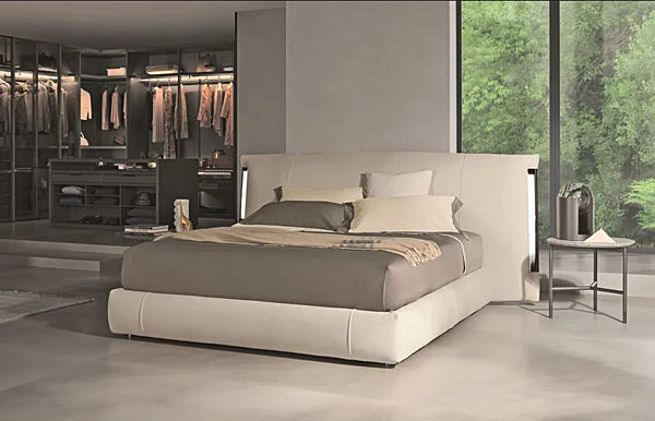 Letto matrimoniale imbottito Amal Flou fabbrica Flou dall'Italia. Foto №8