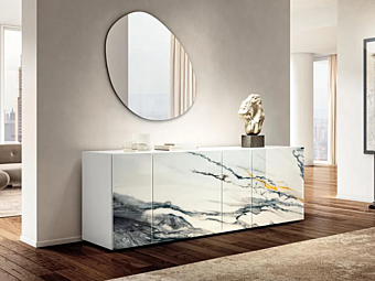 Credenza in vetro con ante LAGO 36E8 05802 05802 fabbrica LAGO dall'Italia