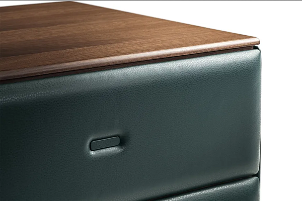 Comodino in pelle con cassetti POLTRONA FRAU Moondance fabbrica POLTRONA FRAU dall'Italia. Foto №2