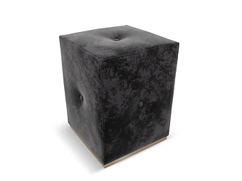Pouf imbottito in tessuto Ebon CORTEZARI 635
