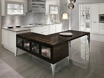 Cucina su misura con penisola di lusso ASTER CUCINE