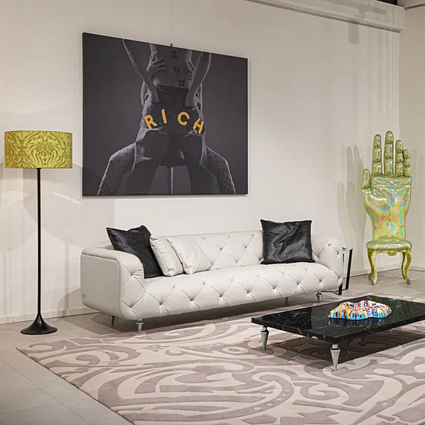 Divano in pelle trapuntata FORMITALIA JR OVERSEAS fabbrica FORMITALIA dall'Italia. Foto №5