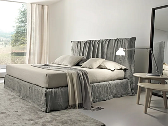 Letto matrimoniale con testiera imbottita Duomo Design Dress