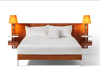 Letto matrimoniale in legno con comodini integrati CASSINA Volage Ex S Night Wood
