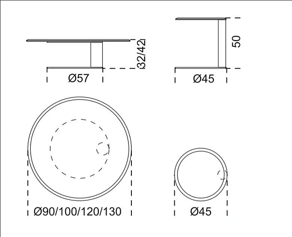 Tavolino da caffè rotondo in metallo Oto Mini Gallotti&Radice fabbrica Gallotti & Radice dall'Italia. Foto №4