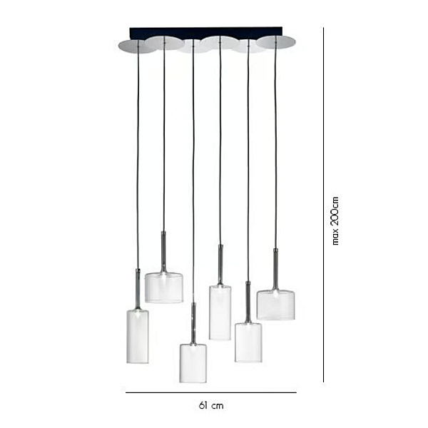 Lampada a sospensione alogena in vetro Spillray AXOLIGHT SP SPILL 6 fabbrica Axolight dall'Italia. Foto №5