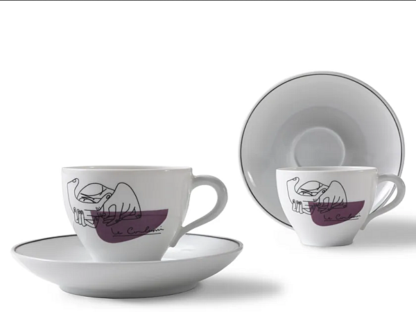 Set di tazze in porcellana con piattino CASSINA GNR Service Prunier GNR 23 fabbrica CASSINA dall'Italia. Foto №2