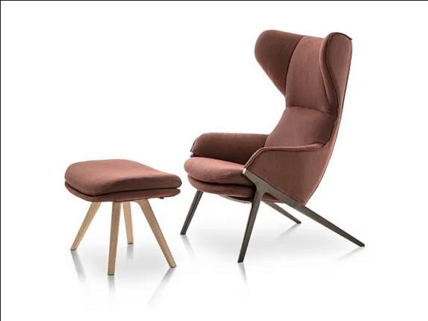 Poltrona in tessuto con poggiatesta CASSINA P22 fabbrica CASSINA dall'Italia. Foto №2