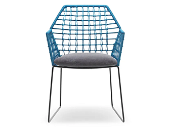 Poltrona da giardino con braccioli in tessuto Saba collezione New York Soleil fabbrica SABA dall'Italia