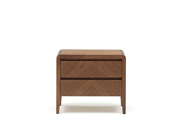 Comodino in legno con 2 cassetti e frontali in legno a spina di pesce ARTE BROTTO Leonardo L129 S L129/S fabbrica Arte Brotto dall'Italia. Foto №1
