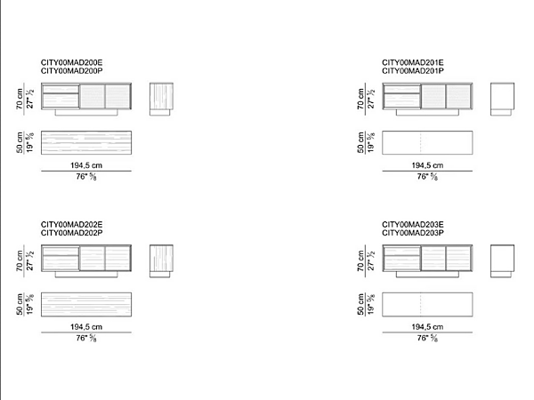 Credenza in noce con ante City i 4 Mariani fabbrica i 4 Mariani dall'Italia. Foto №6