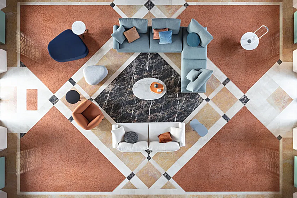 Divano angolare in tessuto Limes New Saba fabbrica SABA dall'Italia. Foto №5