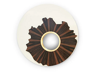Specchio rotondo da parete con cornice Iris BRABBU