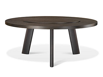 Tavolo rotondo in legno con Lazy Susan GHIDINI1961 Native