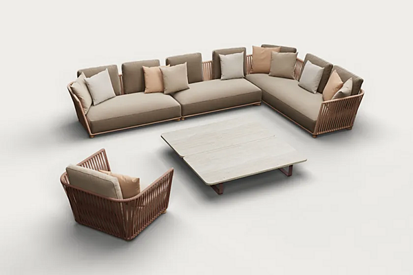 Poltrona da giardino con braccioli in alluminio KETTAL Grand Bitta KS7003000 fabbrica KETTAL dall'Italia. Foto №2