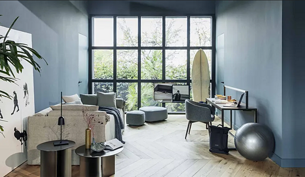 Divano letto in tessuto con copertura removibile Flou Duetto fabbrica Flou dall'Italia. Foto №2