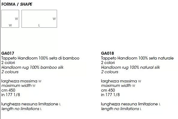 Tappeto rettangolare in seta tinta unita GIORGETTI STITCH fabbrica GIORGETTI dall'Italia. Foto №4