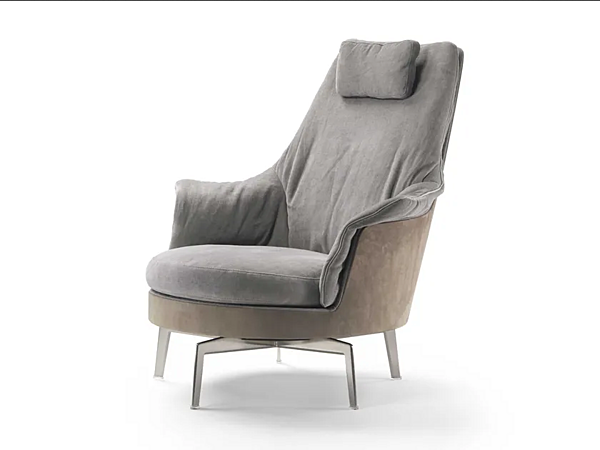 Poltrona girevole con schienale alto in tessuto Guscioalto Light FLEXFORM fabbrica FLEXFORM dall'Italia. Foto №1