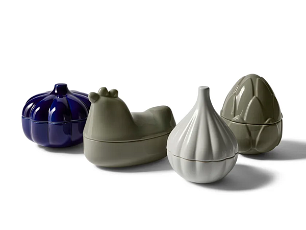 Scatola di stoccaggio in ceramica smaltata lucida CASSINA TAAC Asparago fabbrica CASSINA dall'Italia. Foto №2
