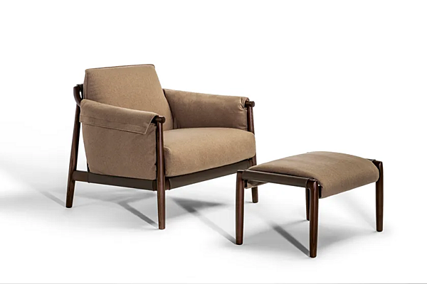 Pouf in tessuto imbottito POLTRONA FRAU Times Lounge fabbrica POLTRONA FRAU dall'Italia. Foto №2