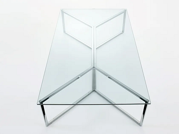 Tavolo rettangolare in vetro e acciaio Gallotti&Radice Carlomagno fabbrica Gallotti & Radice dall'Italia. Foto №1