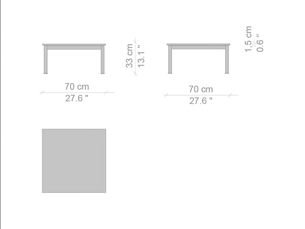 Tavolino da giardino quadrato in marmo e acciaio CASSINA modello 10 010 fabbrica CASSINA dall'Italia. Foto №3