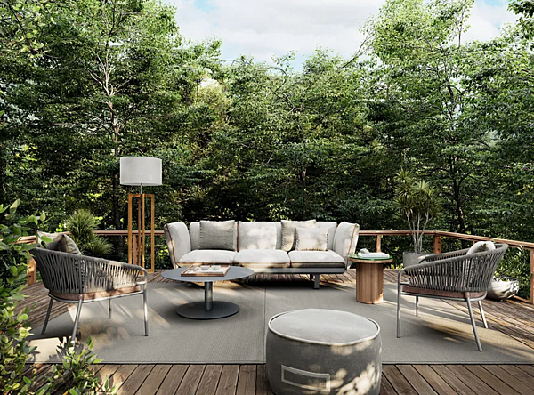 Divano da giardino a tre posti in tessuto Atmosphera collezione Venezia fabbrica ATMOSPHERA dall'Italia. Foto №7