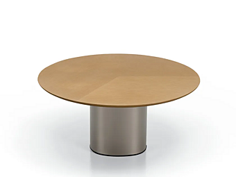 Tavolo da pranzo rotondo in materiale Holo Pillar Kristalia