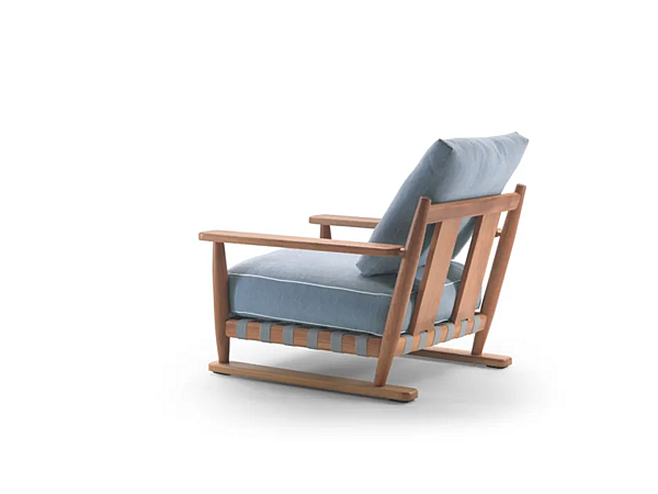 Poltrona da giardino con braccioli in iroko FLEXFORM Meriggio fabbrica FLEXFORM dall'Italia. Foto №6