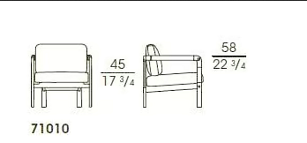 Poltrona in tessuto con braccioli Montgomery GIORGETTI 71010 fabbrica GIORGETTI dall'Italia. Foto №7