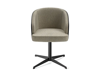 Sedia in tessuto con braccioli e base a 4 razze INNOVA Imbottiti Twin R1, R15