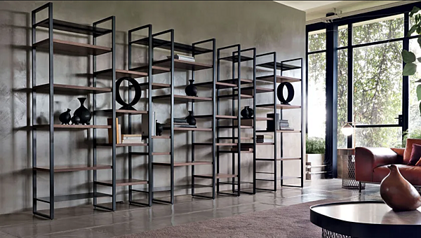 Libreria metallica aperta in ferro CORTEZARI LINK 261, 262 fabbrica CORTE ZARI dall'Italia. Foto №10