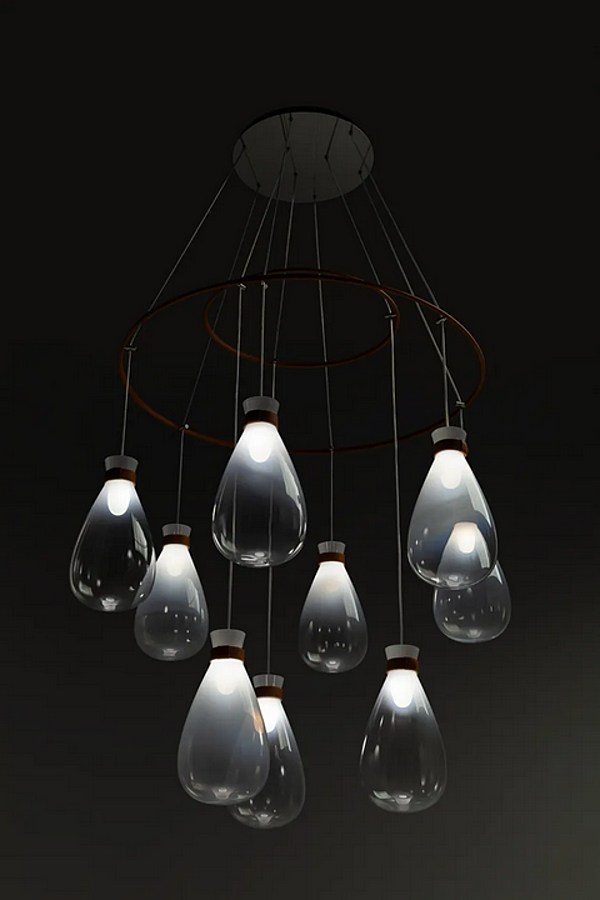 Lampadario in vetro soffiato POLTRONA FRAU SOFFI fabbrica POLTRONA FRAU dall'Italia. Foto №9