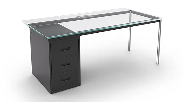 Scrivania in vetro con cassetti CASSINA 10 Bureau La Semaine a Parigi fabbrica CASSINA dall'Italia. Foto №2