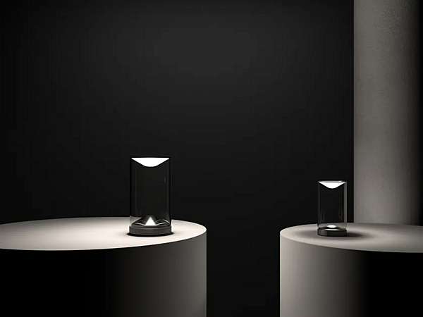 Lampada da tavolo in vetro LED con base dimmer touch Lumina Eve 141 fabbrica Lumina dall'Italia. Foto №2