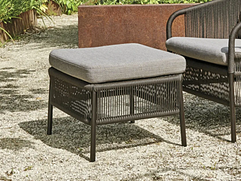 Pouf da giardino rettangolare in fibra sintetica VARASCHIN collezione Cricket