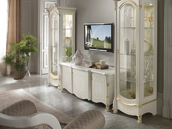 Mobile TV in legno con ante DIAMANTE CASA +39 2608 fabbrica CASA +39 dall'Italia. Foto №5