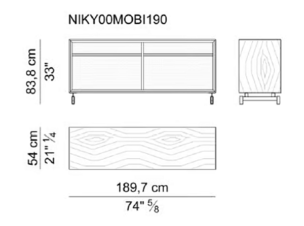 Credenza in legno con ante Niky i 4 Mariani fabbrica i 4 Mariani dall'Italia. Foto №3