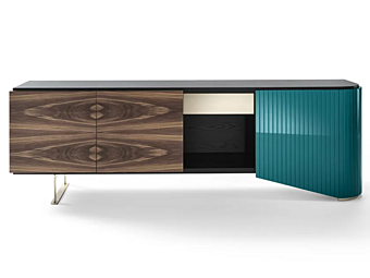 Credenza in noce India Black Tie IND25C