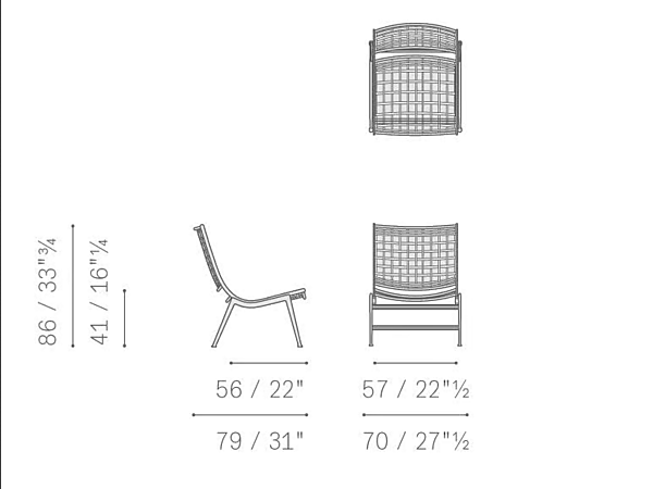 Poltrona easy chair in corda da giardino Solaria Poltrona Frau fabbrica POLTRONA FRAU dall'Italia. Foto №2