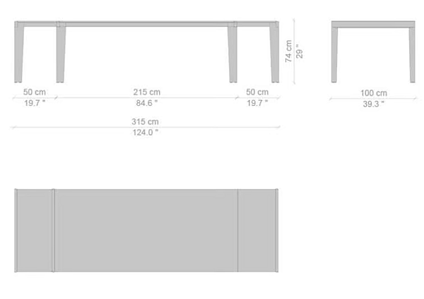 Tavolo rettangolare allungabile in MDF Longplane CASSINA fabbrica CASSINA dall'Italia. Foto №26