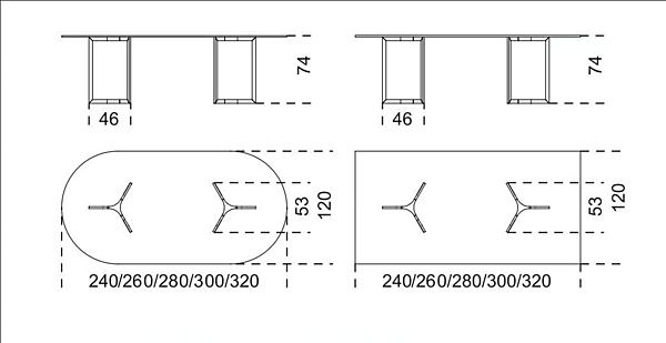 Tavolo da soggiorno ovale in vetro e acciaio inox Raj Light Gallotti&Radice fabbrica Gallotti & Radice dall'Italia. Foto №3
